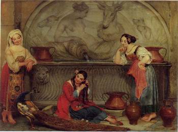 Arab or Arabic people and life. Orientalism oil paintings  408